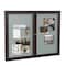 Ghent Indoor/Outdoor Enclosed Vinyl Bulletin Board, Bronze Aluminum Frame, 3'H x 4'W, 2 Door, Silver PB23648VX-193 - alternate 3