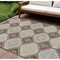 Homeroots 8' X 10' Chocolate And Beige Floral Washable Indoor Outdoor Area Rug 610748 - alternate 1
