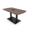 Skutchi Designs Arc Rectangle Meeting Room Table, 36 in W, 60 in L, Brown HAR-AREC-36x60-DOU.BK-H3041-EBLK - alternate 1