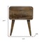 Homeroots 22" Gray Solid Wood Two Drawer Nightstand 651528 - alternate 5