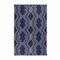 Homeroots 4' X 6' Blue Geometric Machine Braided Distressed Area Rug With UV Protection 555634 - alternate 4
