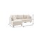 Homeroots 79" Beige Fabric Modular Sleeper Sofa With Ottoman 568299 - alternate 4