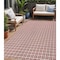 Homeroots 5' X 8' Red And Ivory Geometric Washable Indoor Outdoor Area Rug 614774 - alternate 1