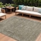 Homeroots 8' X 10' Pewter And Beige Abstract Washable Indoor Outdoor Area Rug 616019 - alternate 1