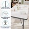 Flash Furniture Wren 48 in x 24 in Adjustable Height Activity Table, Thermal Laminate Top, Short Legs, White XU-A2448-REC-WHT-T-P-GG - alternate 3