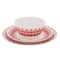 Martha Stewart 12 Piece Round Bamboo Fiber Dinnerware Set in Red 136005.12 - alternate 3