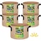 Ipower 5 Gallon Tan Grow Bags, Garden Planting Nonwoven Fabric Pots with Reinforced Handle, 5PK GLGROWBAG5X5TANV5 - alternate 1