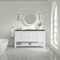 James Martin Vanities Breckenridge 60 in. Single Vanity Cabinet, Bright White w/ 3 CM Parisien Bleu Top 330-V60S-BW-FPBL - alternate 4
