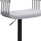 Homeroots Light Gray and Black Fabric with Metal Swivel Adjustable Height Bar Chair 534474 - alternate 6