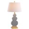 Jonathan Y Carter 29" Ceramic/Resin LED Table Lamp, Grey/Gold JYL3018B - alternate 1