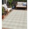 Homeroots 5' X 8' Ivory And Beige Plaid Washable Indoor Outdoor Area Rug 595488 - alternate 1