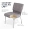 Flash Furniture Fabric Church Chair, Gray XU-CH0221-GY-SV-GG - alternate 4