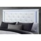 Homeroots White Faux Crystal Bling Wood And Tufted Cotton Lighted Queen Bed Frame 634330 - alternate 6