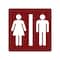Sign Solutions Usa Restrooms (Symbol), 24 in W x Square, Aluminum Sign DUS06DWT2424RS-022 - alternate 1