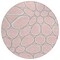 Homeroots 8' Pink Gray And Ivory Round Abstract Washable Indoor Outdoor Area Rug 600554 - alternate 5