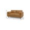 Homeroots 72" Sienna Leather Sofa With Brown Legs 640989 - alternate 4