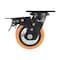 Vestil Polyurethane Swivel With Total Brake Caster 5 In. Diameter x 2 In. Width 639 lb Orange/Silver CST-E6-5X2PUP-SWTB - alternate 4