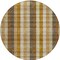Homeroots 8' Wheat Ivory And Brown Round Plaid Washable Indoor Outdoor Area Rug 614025 - alternate 6