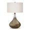 Homeroots 25" Brass Glass Gourd Table Lamp With White Drum Shade 524327 - alternate 1