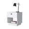 Homeroots 20" White Wood One Drawer Nightstand with Integrated Tech 518173 - alternate 4