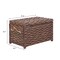 Happimess Jacob 31.5in Hand-Woven Wicker Storage Trunk, Dark Brown Wash HPM9003C - alternate 4