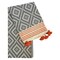 Homeroots 39" X 71" Gray and Orange Cotton Geometric Turkish Towel Throw Blanket with Tassels 521296 - alternate 1