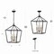 Jonathan Y Pagoda 16" 4-Light Classic Traditional Metal Cage Lantern LED Pendant, Oil Rubbed Bronze/Brass Gold JYL7437D - alternate 4