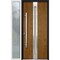 Vdomdoors Steel Door Deux 1744 Natural Oak Sidelight Exterior White Window Stainless Inserts Single Modern Pa DEUX1744EXD-OAKW-W36+12xH80-RH-O - alternate 7