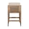 Armen Living Vivid Outdoor Patio Bar Stool in Light Eucalyptus Wood with Taupe Olefin Cushions LCVIBAEUCTP30 - alternate 5