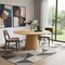 Homeroots 60" Brown Solid Wood Pedestal Base Round Top Dining Table 721015 - alternate 4