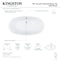 Kingston Brass 55" Acrylic Oval Double Ended Freestanding Tub with Drain, Glossy White VTOV553023U - alternate 3