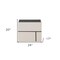 Homeroots 24" X 17" X 20" Cream White And Dark Grey Mdf Nightstand 319116 - alternate 3