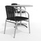 Flash Furniture Round Table Set, 31.5 W, 31.5 L, 27.5 H, Aluminum, Plastic, Rattan, Stainless Steel, Grey TLH-ALUM-32RD-020BKCHR2-GG - alternate 5