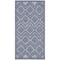 Homeroots 2' X 4' Denim Blue And Ivory Geometric Indoor Outdoor Area Rug 573839 - alternate 1