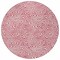Homeroots 8' Blush And Ivory Round Abstract Washable Indoor Outdoor Area Rug 599696 - alternate 3