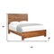 Homeroots Three Piece Brown Solid Wood Bedroom Set 636250 - alternate 3