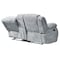 Homeroots 77" Light Gray Manual Reclining Loveseat With Storage 561562 - alternate 5