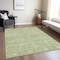 Homeroots 9' X 12' Artichoke Green And Ivory Floral Washable Indoor Outdoor Area Rug 604657 - alternate 4