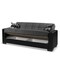 Homeroots 87" Dark Gray And Black Chenille Sleeper Sofa And Toss Pillows With Brown Legs 607091 - alternate 4
