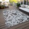 Homeroots 5' X 8' Gray Charcoal And Silver Floral Washable Indoor Outdoor Area Rug 589471 - alternate 6