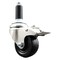 Service Caster 3.5 Inch 316SS Soft Rubber Swivel 1-1/8 Inch Expanding Stem Caster Lock Brake SCC-SS316TTLEX20S3514-SRS-118 - alternate 1