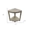 Homeroots 17" White Teak Corner Shower Bench 376705 - alternate 4