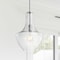 Jonathan Y Watts 10.5" 1-Light Mid-Century Modern Iron/Glass LED Pendant, Chrome/Clear JYL6400A - alternate 6