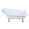 Kingston Brass 67-Inch Acrylic Classic Flat-Rim Single Slipper Clawfoot Tub, 7-Inch Faucet Drillings VT7DE672826WAC1 - alternate 4