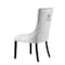 Homeroots Set of Two White And Espresso Tufted Faux Leather Dining Side Chairs 543524 - alternate 5