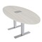 Skutchi Designs 6ft Oval Conference Table With Power | Harmony Series | 4 Person Meeting Room Table HAR-OVL-36X72-T-K458-ESIL - alternate 1