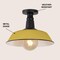 Jonathan Y Camila 14" 1-Light Classic Industrial Indoor/Outdoor Iron LED Semi Flush Mount, Matte Yellow JYL7617H - alternate 6