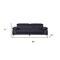 Homeroots 88" Blue Italian Leather Solid Wood Sofa 720450 - alternate 5