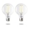 Bulbrite Solana 60-Watt Equivalent 90 CRI G25 Smart WIFI Connected LED Edison Filament Light Bulb, 2PK 861708 - alternate 1