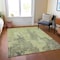 Homeroots 8' X 10' Artichoke Green And Fern Green Abstract Washable Indoor Outdoor Area Rug 609849 - alternate 8